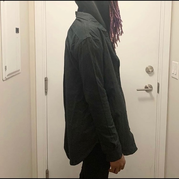 Unisex Up-cycled Patchwork Button-Up - Picture 2 of 4